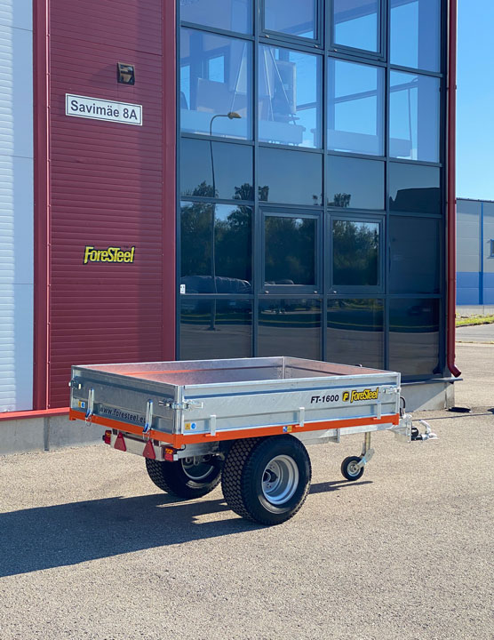 FT-1600 Tipping Trailer - Foresteel. Compact tipping trailers, leaf  collection machines, mobile irrigation and mobile power washing machines